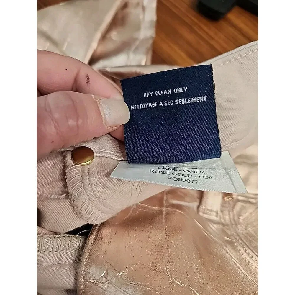 Unique Fidelity Denim Women's‎ 25 Gwen Skinny Jeans Size Rose Gold Foil